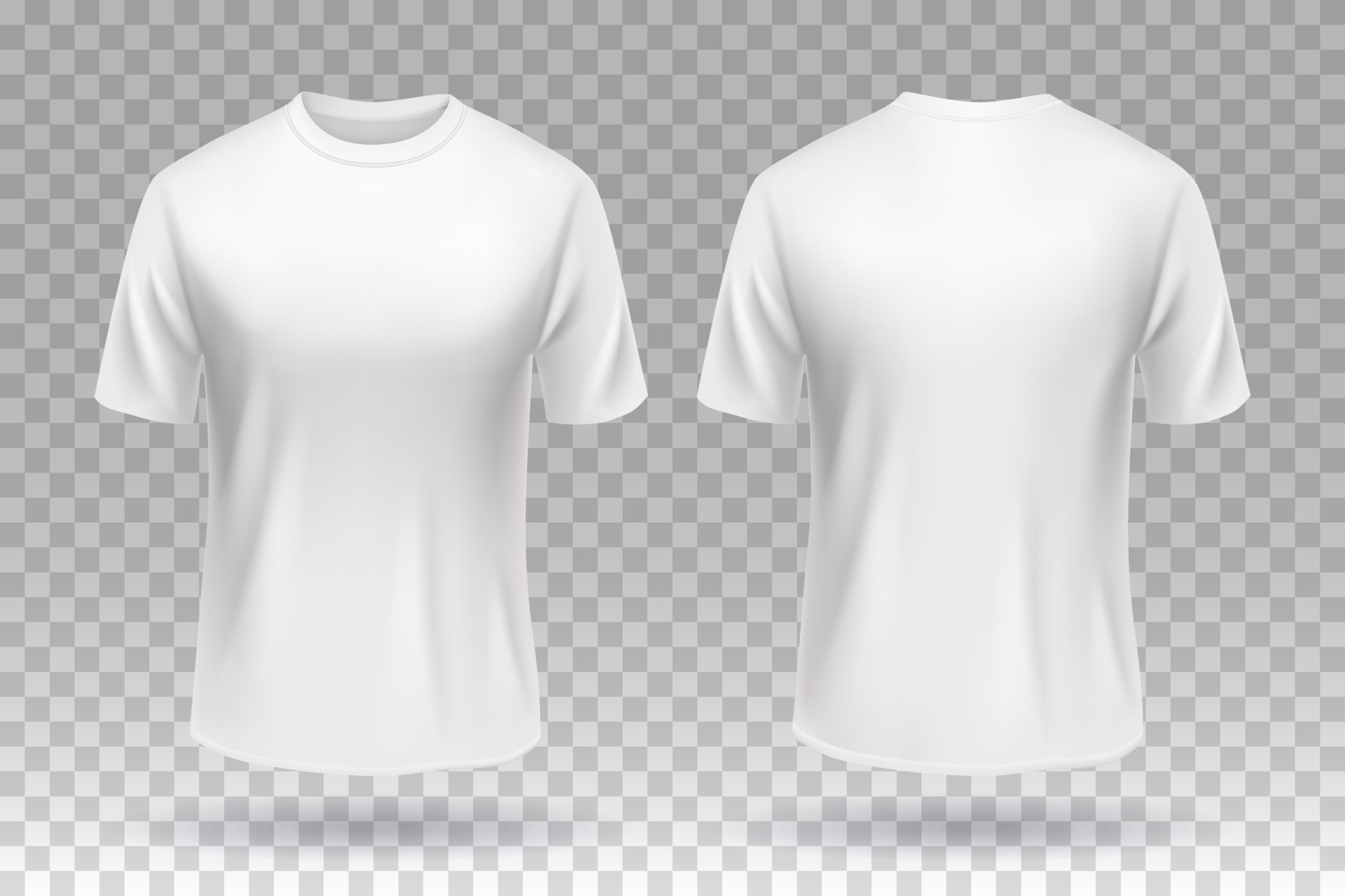 plain white t shirt back and front