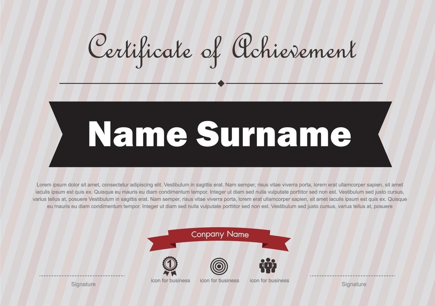 certificate of appreciation template, multipurpose certificate border with badge design vector