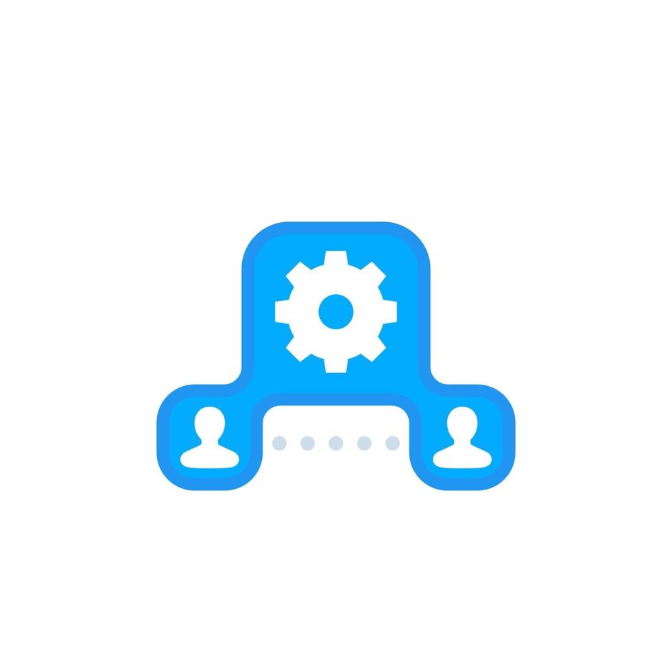 people interacting icon vector