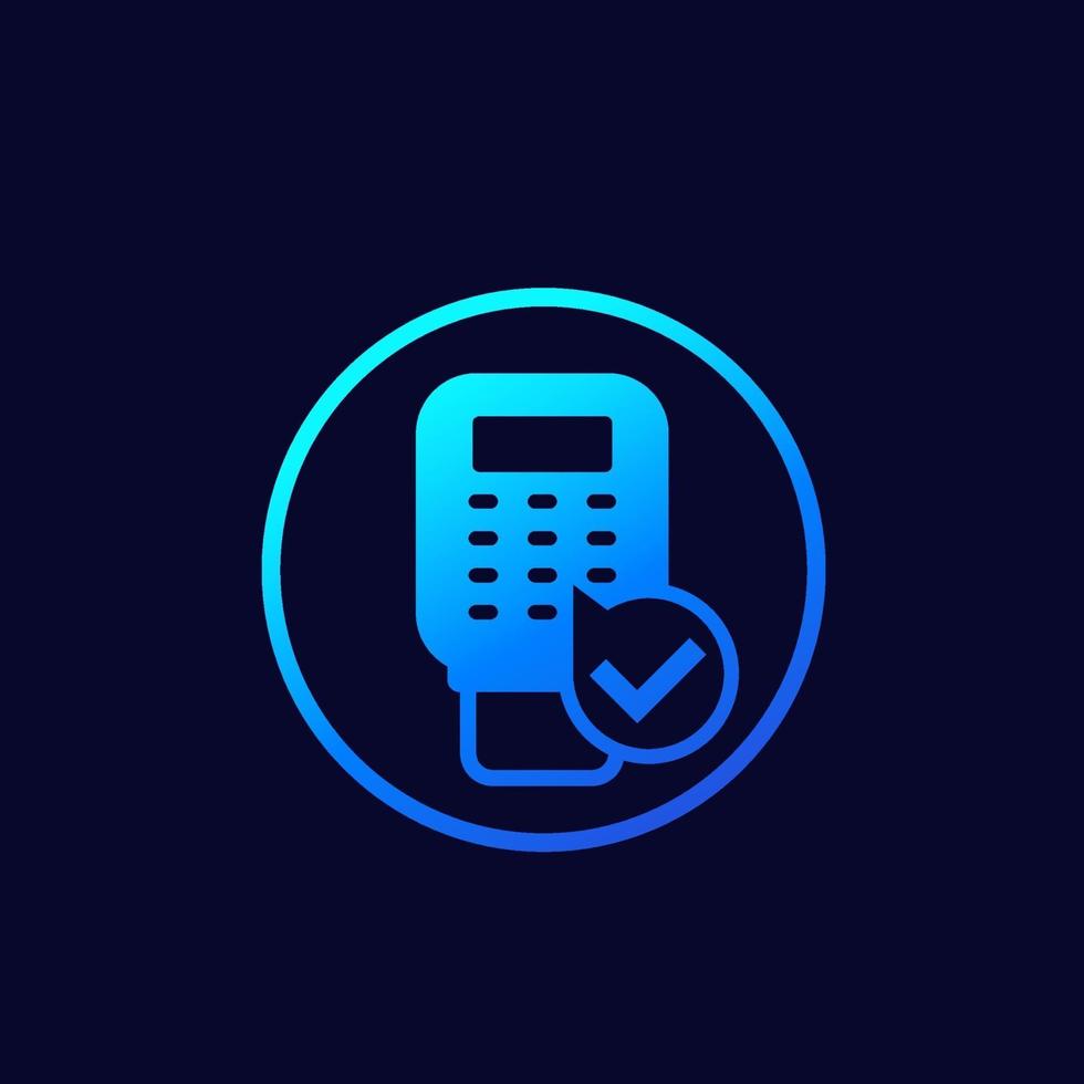 pos terminal payment icon for web vector