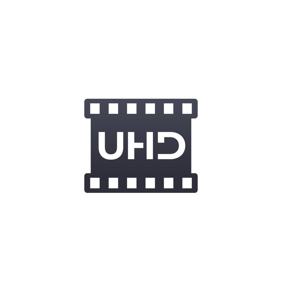 icono de vector de video uhd