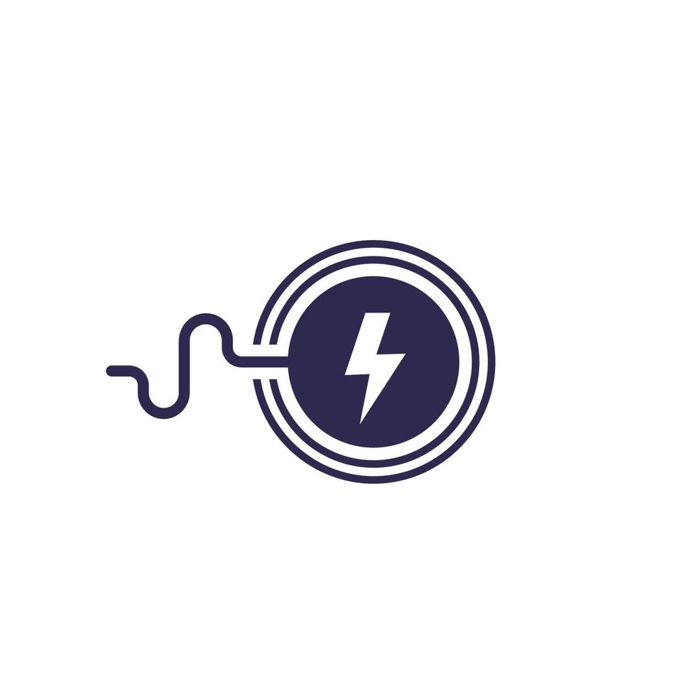 wireless charging station icon vector