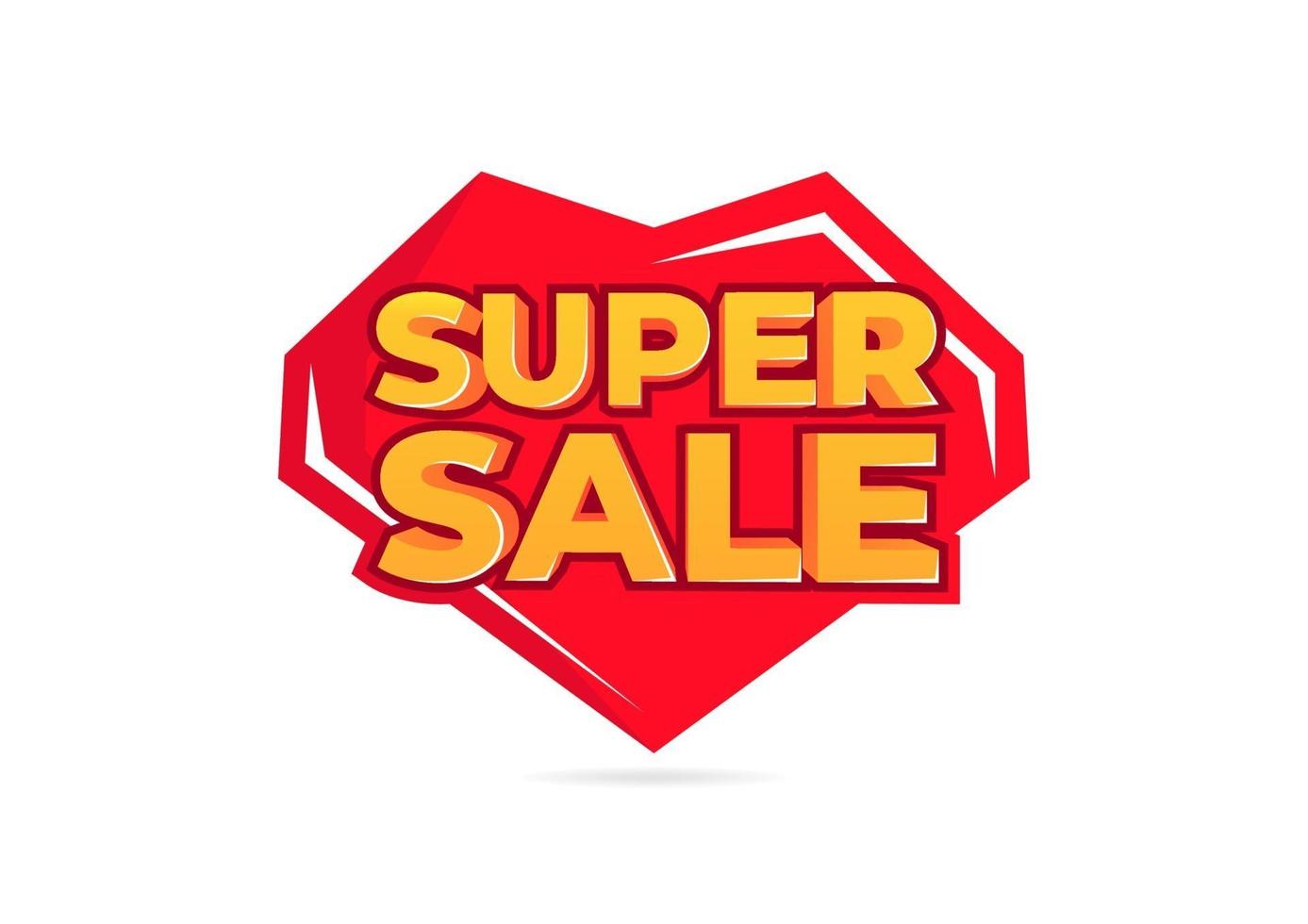 Super sale tag banner for promotion. vector