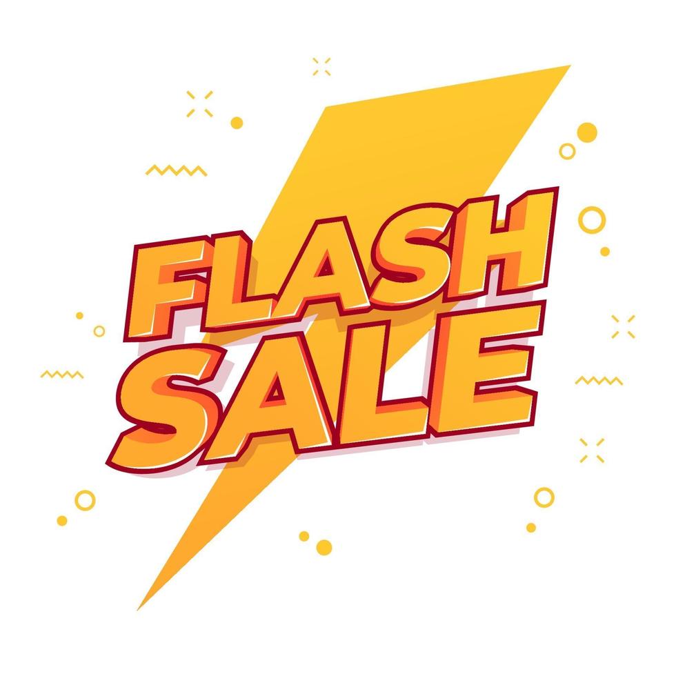 Diseño de plantilla de banner de venta flash. vector