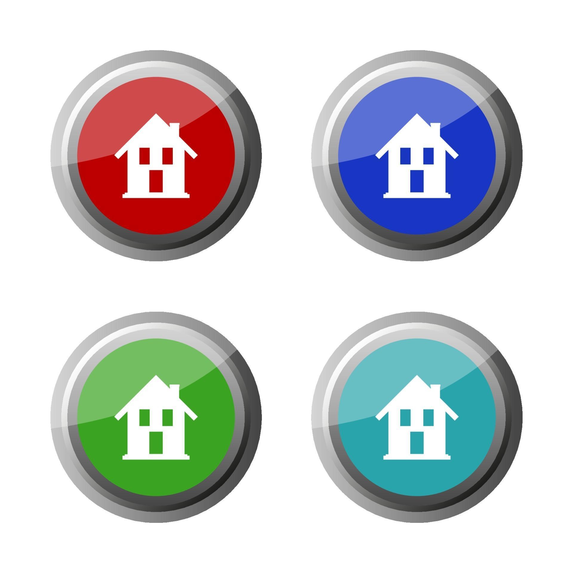 Home Button On White Background 2327998 Vector Art at Vecteezy