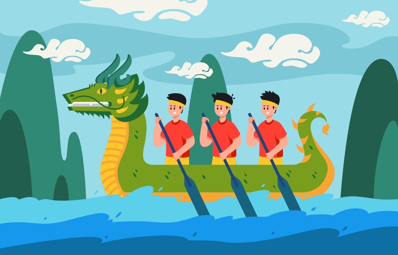 Dragon Boat Festival Background vector