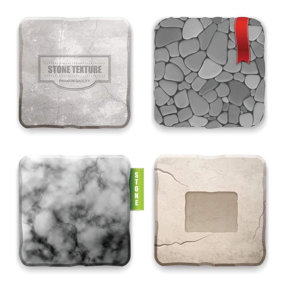 Ilustración de vector de concepto de diseño de textura de piedra realista
