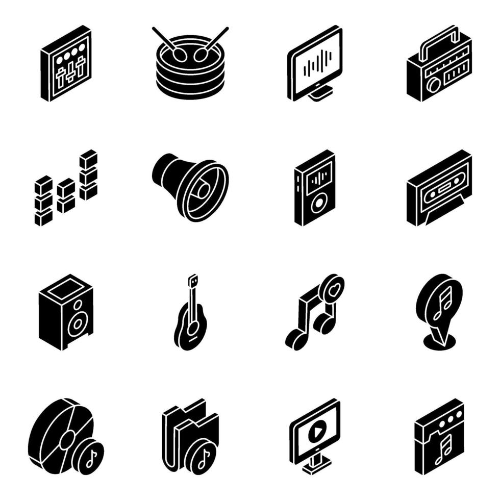 Music and Media Elements vector