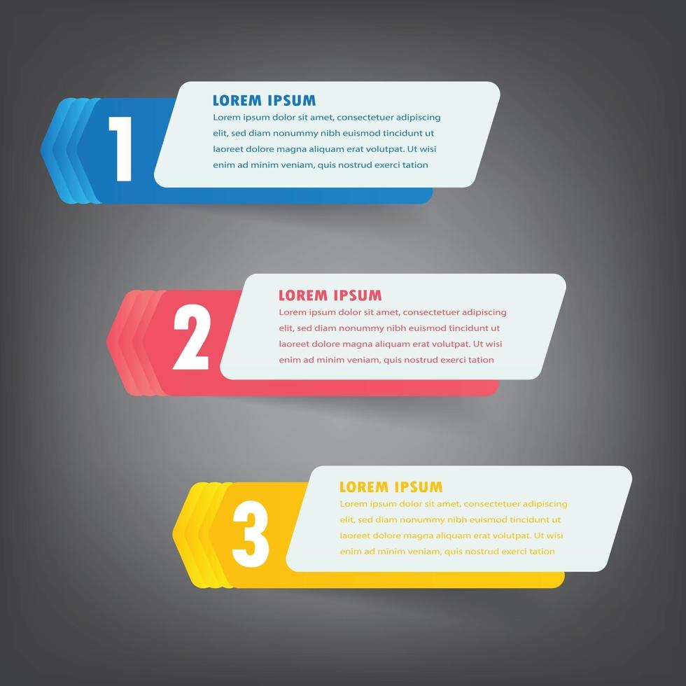 modern text box template, banner Infographics vector
