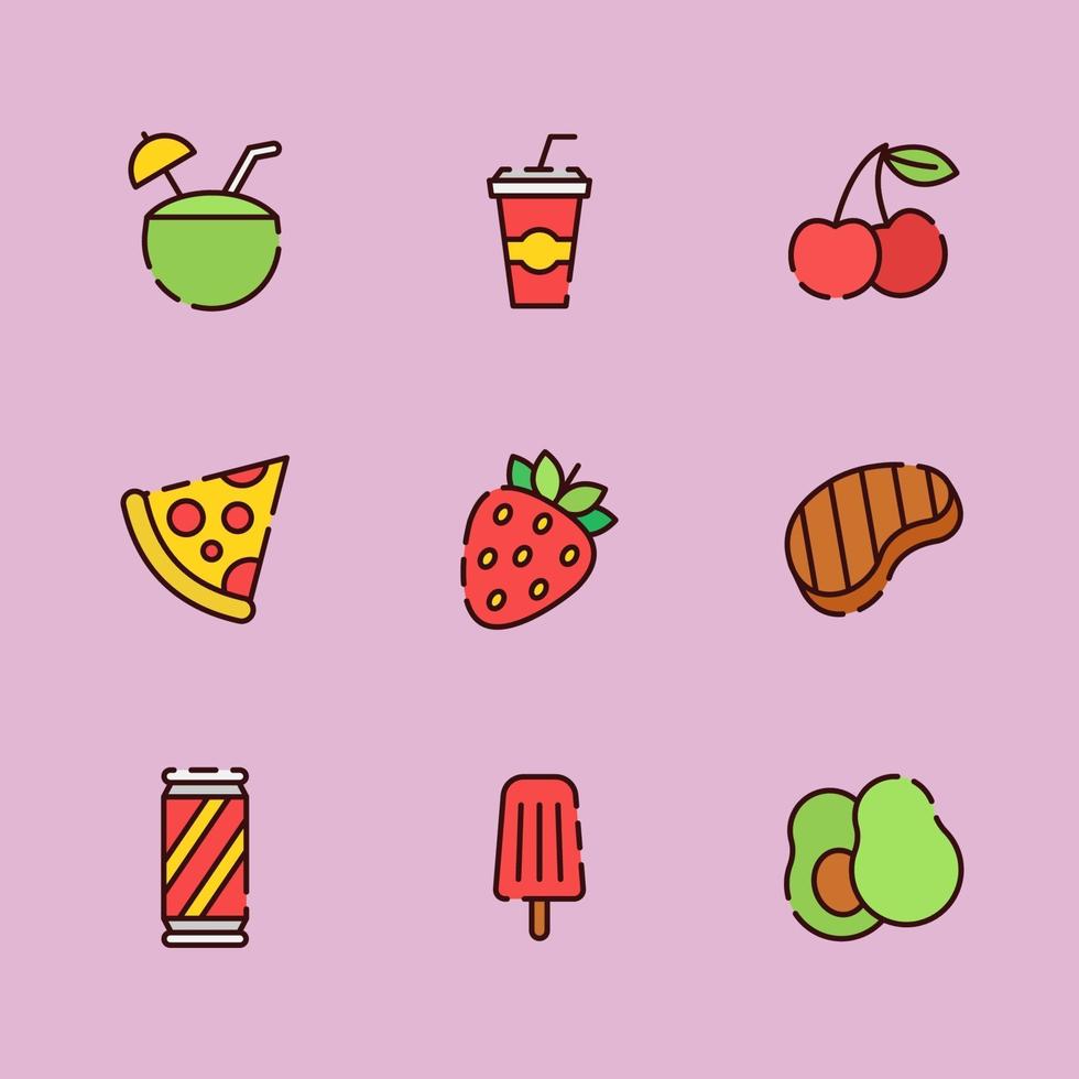 Tasty Food for Summer vector