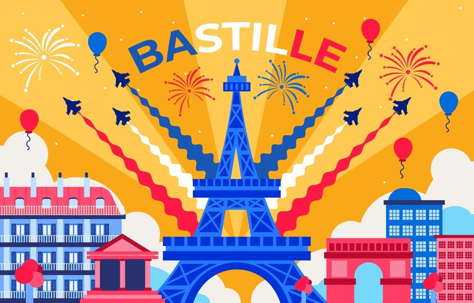 Festivity of Bastille France vector