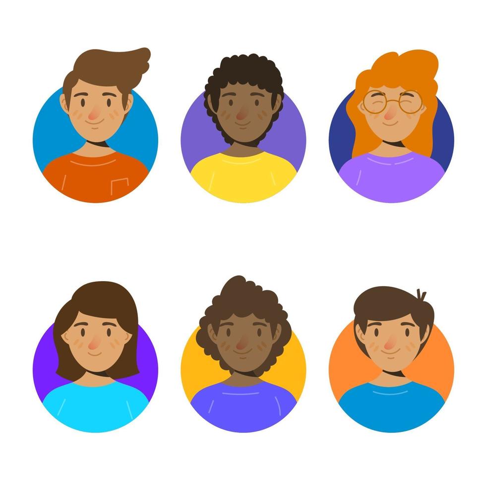 Flat People Icon Collection vector