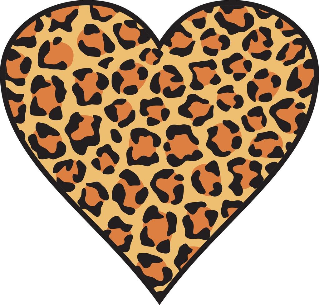 Leopard Heart skin background vector