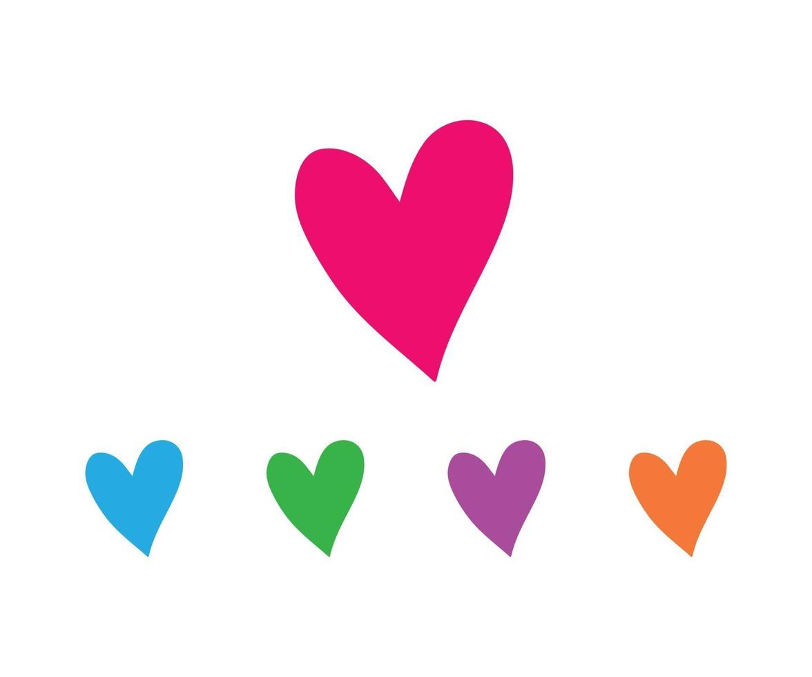 Valentine heart symbol design vector