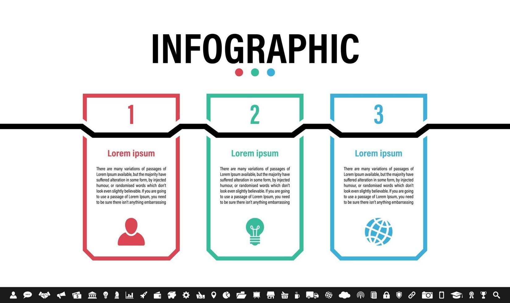 Infographic design template with business concept vector