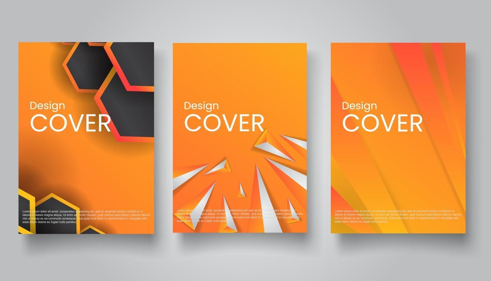 Set Of Abstract Colorful geometric background vector