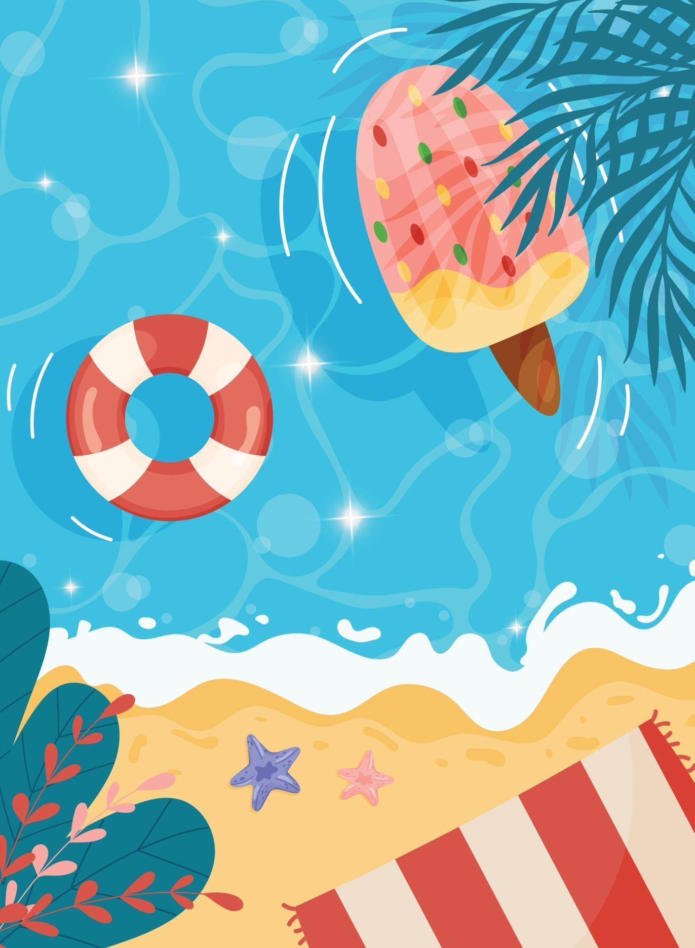 Beach background poster 2331172 Vector Art at Vecteezy