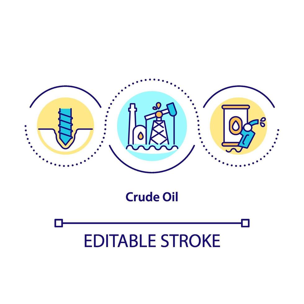 icono de concepto de petróleo crudo vector