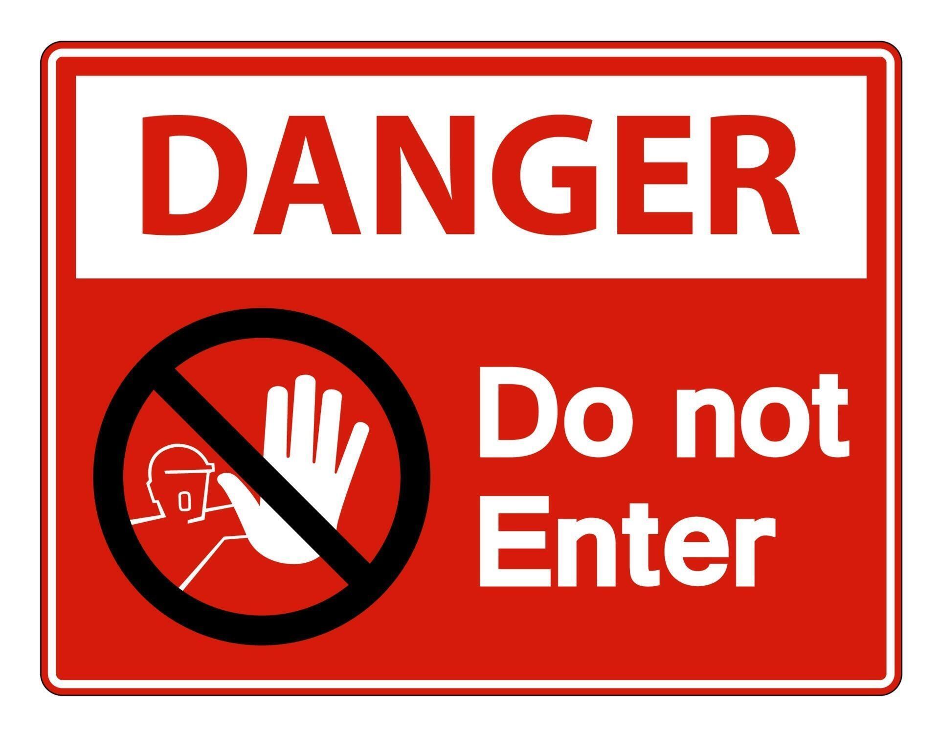 Danger Do Not Enter Symbol Sign On White Background 2331299 Vector Art