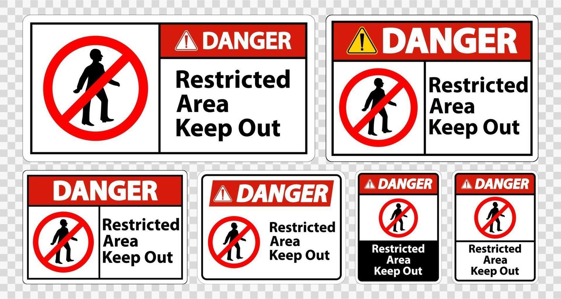 Danger Restricted Area Keep Out Symbol Sign vector