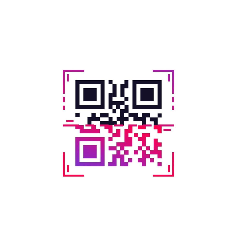 QR code scan vector