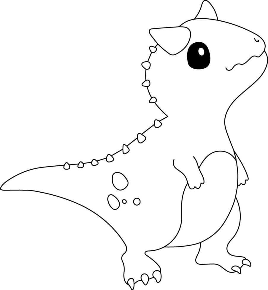 dinosaurio carnotaurus niños página para colorear ideal para principiantes  libro para colorear 2331501 Vector en Vecteezy