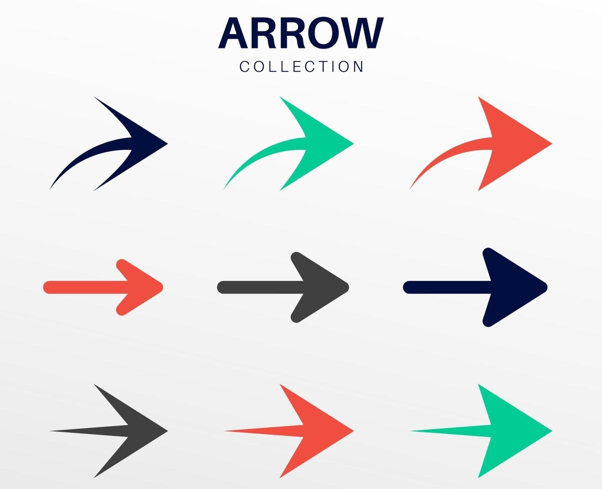 Flat Modern Arrows Collection vector