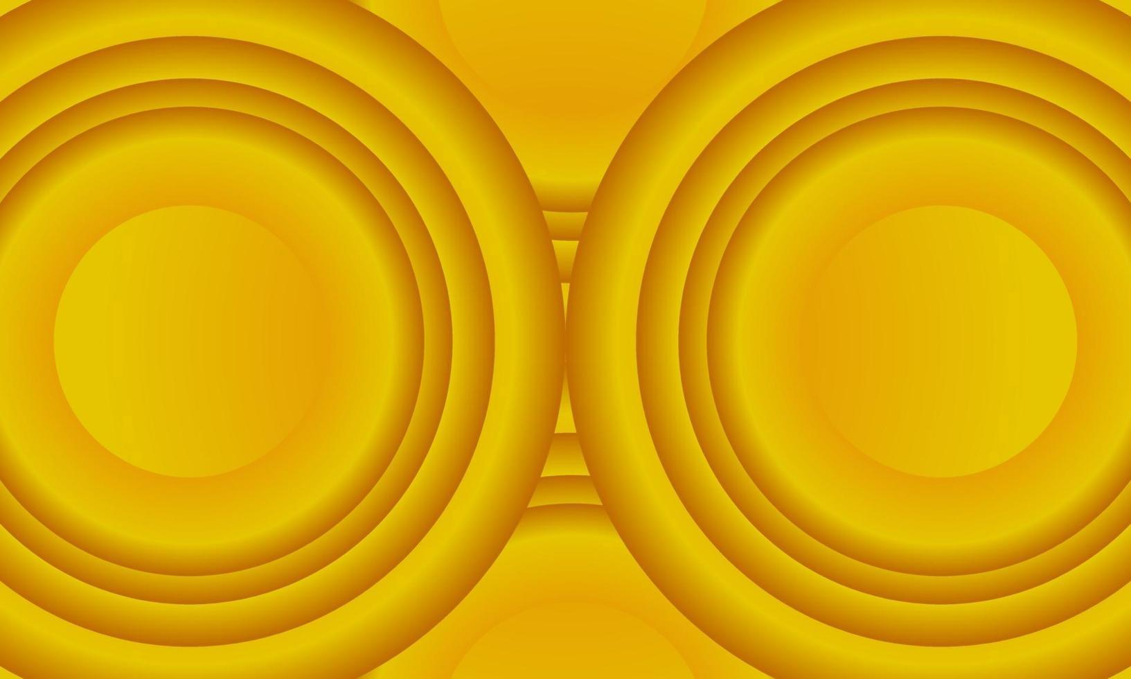 Minimal yellow abstract half circle background vector