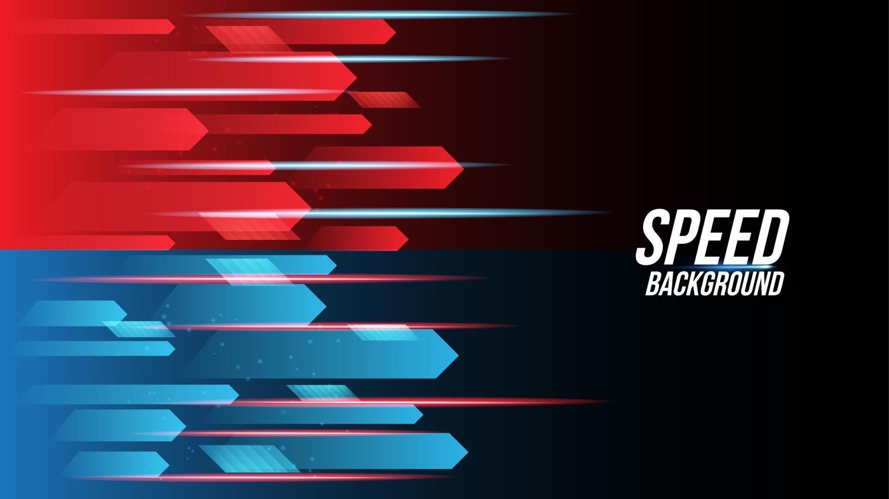 Abstract red and blue background technology high speed racing for sports vector