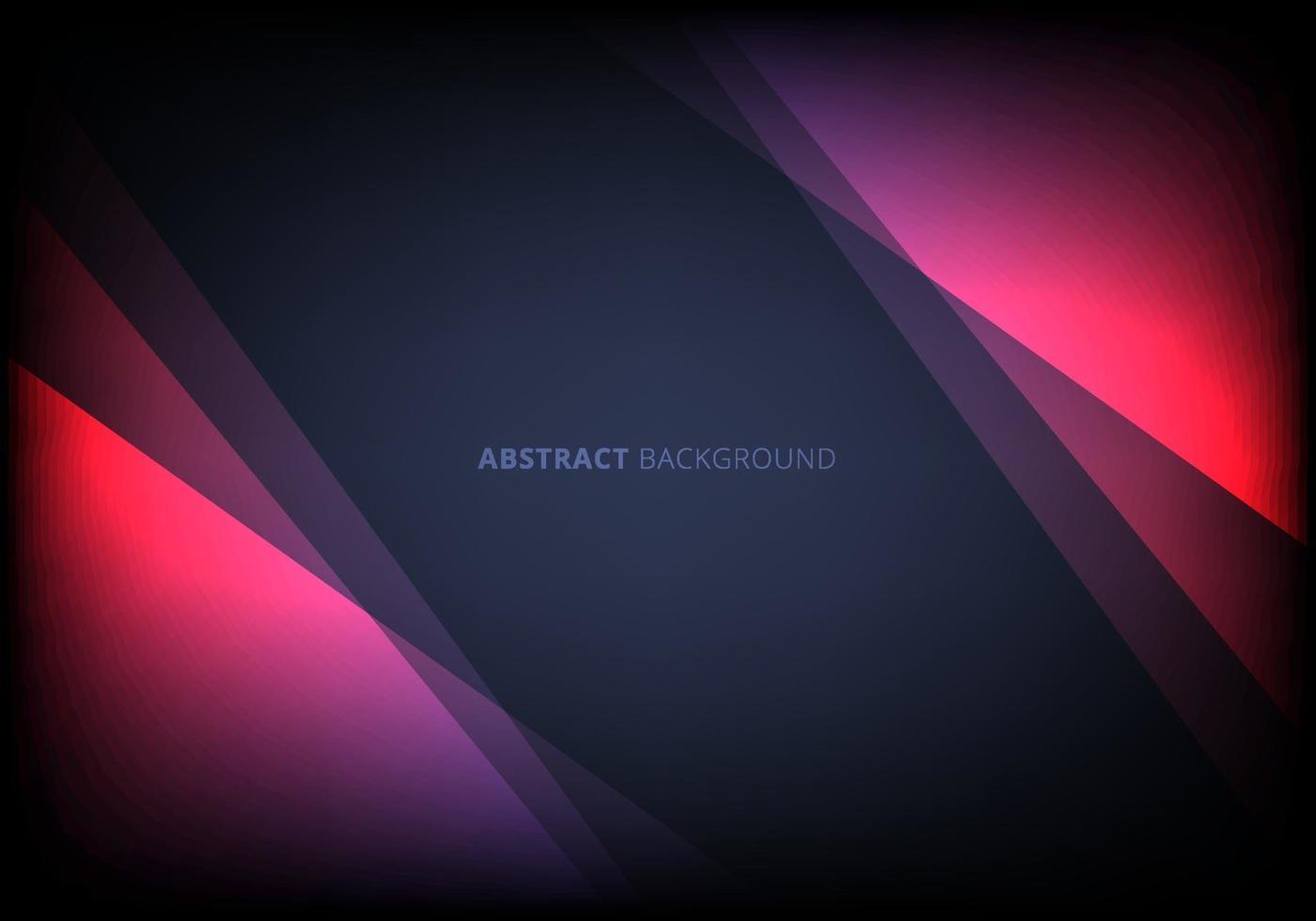 Abstract template pink triangle overlapping layered with lighting effect on dark blue background vector