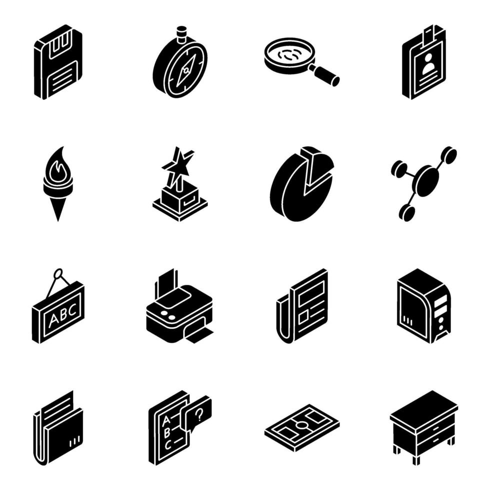 School Electronics Elements vector