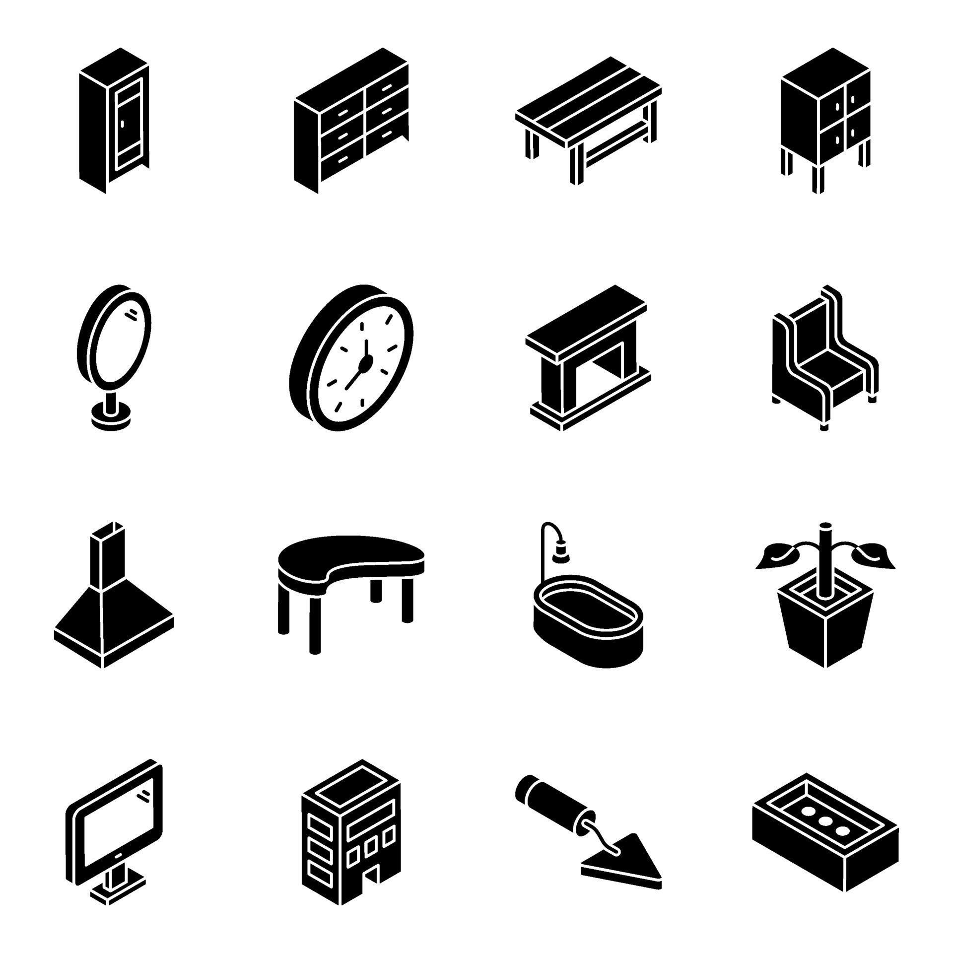 Home Interior Elements 2331660 Vector Art at Vecteezy