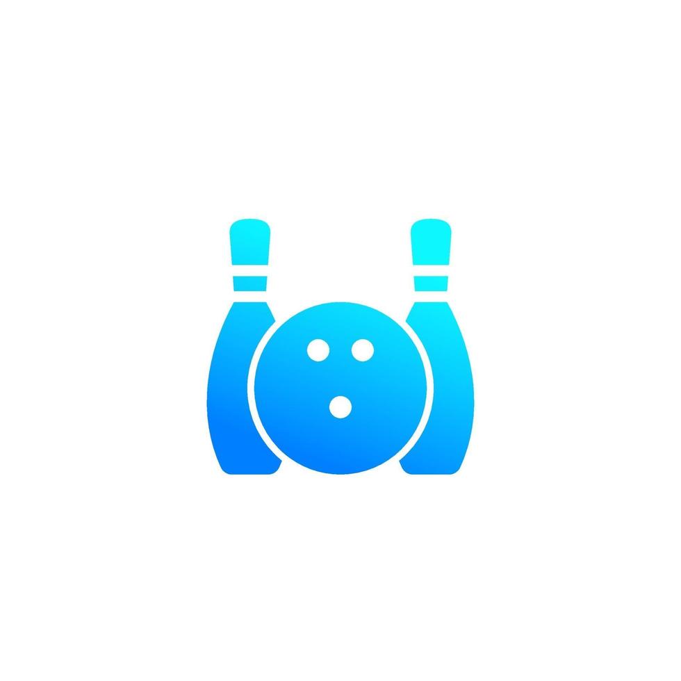 Bowling icon, vector