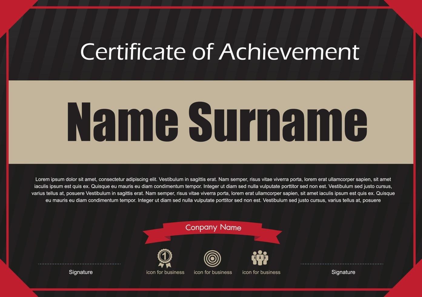 certificate of appreciation template, multipurpose certificate border with badge design vector