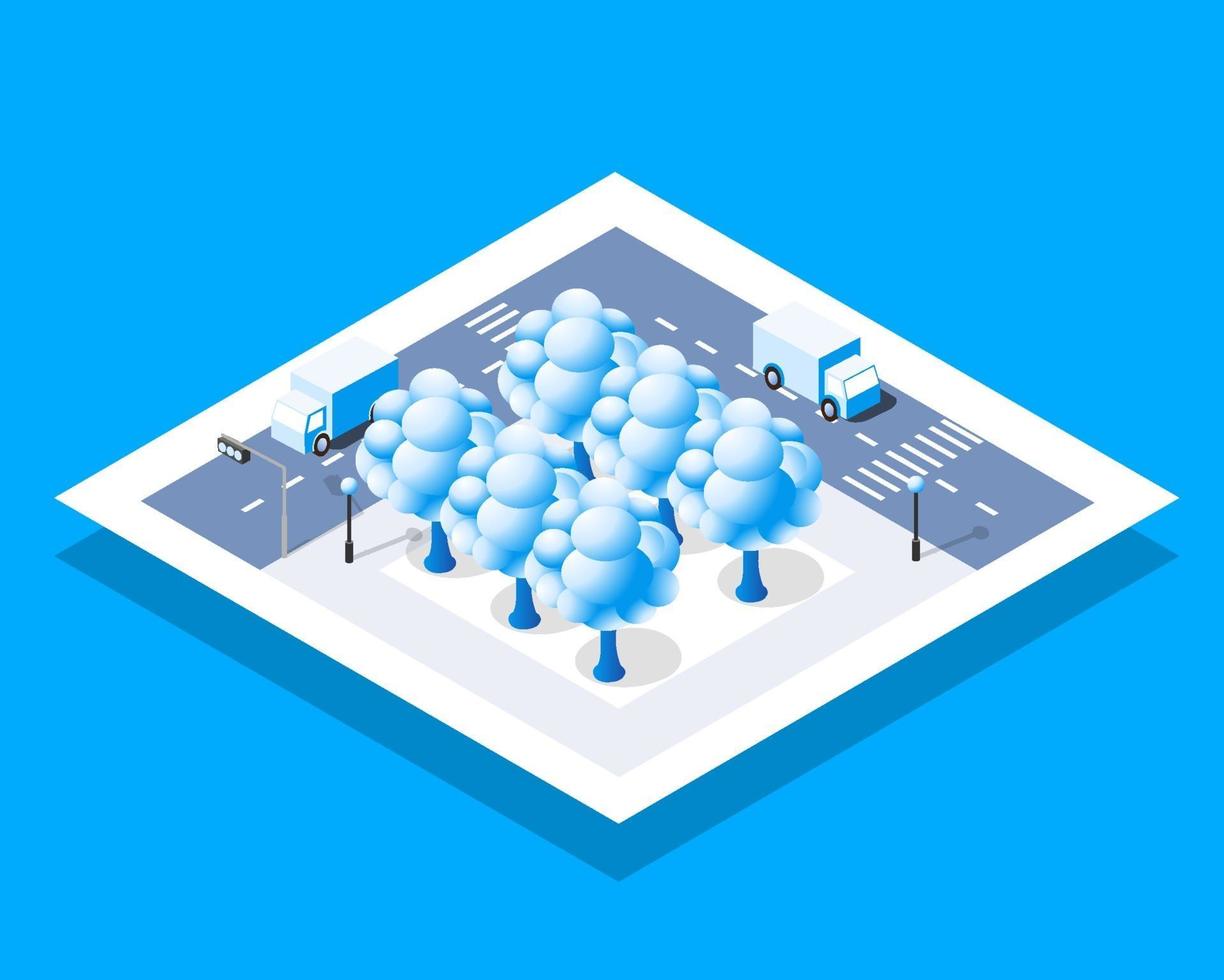 Cityscape design elements with isometric building city map generator. Isolated collection for creating your perfect street vector