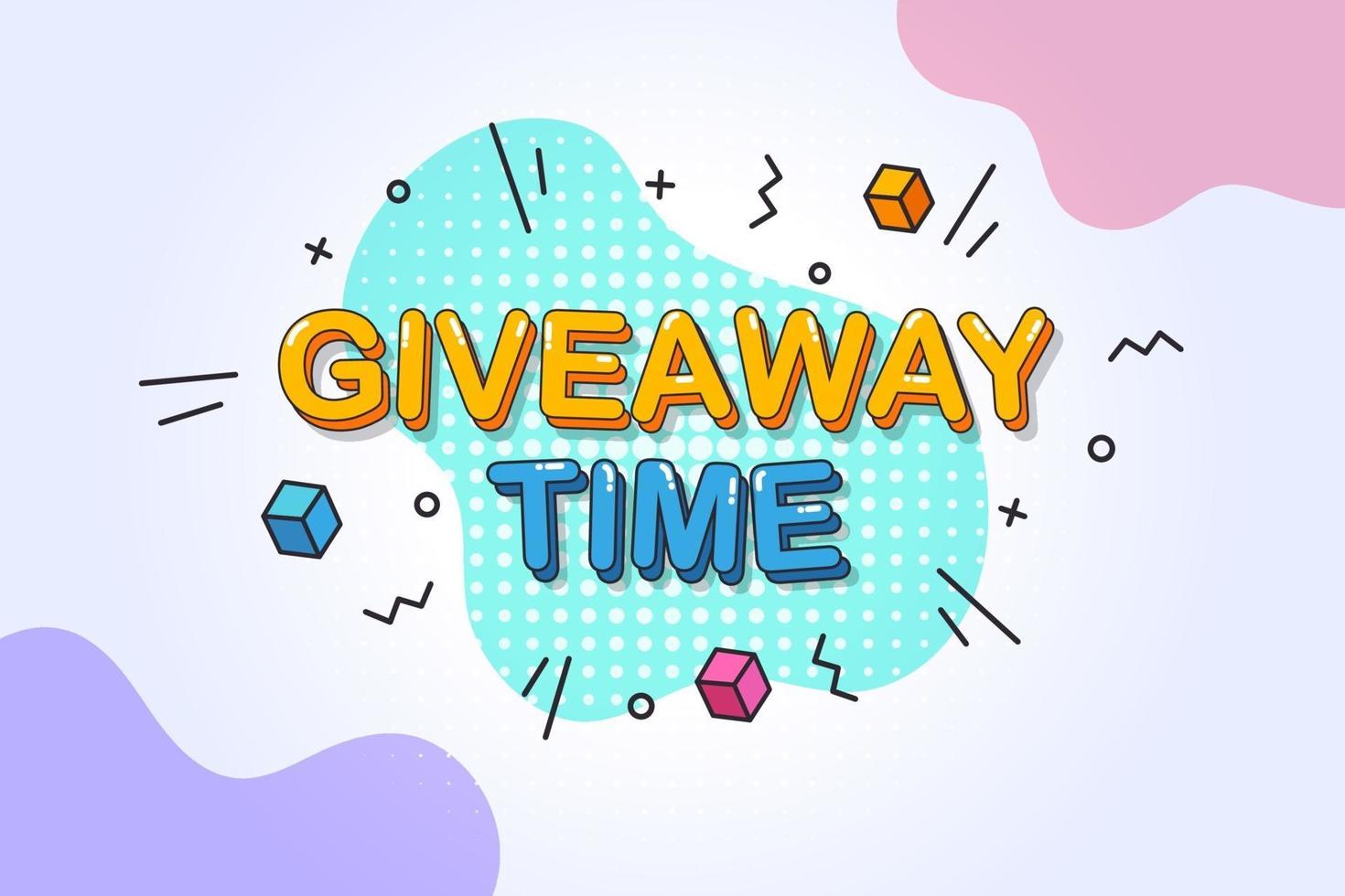 Trendy Giveaway template design vector