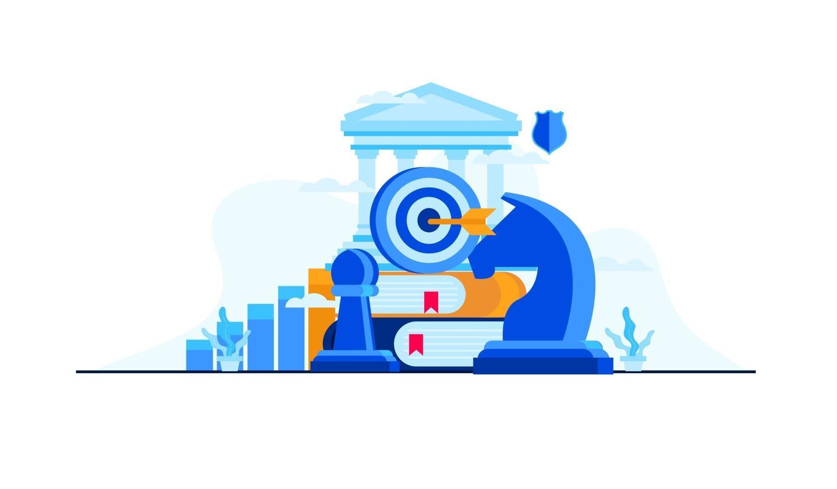 business management strategy flat illustration vector