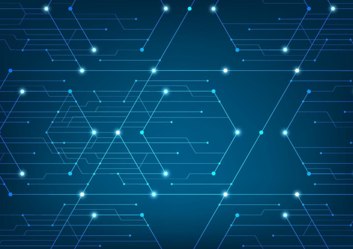 Abstract lines and dots connect background. Technology connection digital data and big data concept. vector