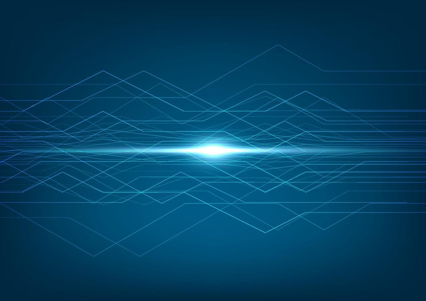 Abstract lines technology connection digital data and big data background. vector