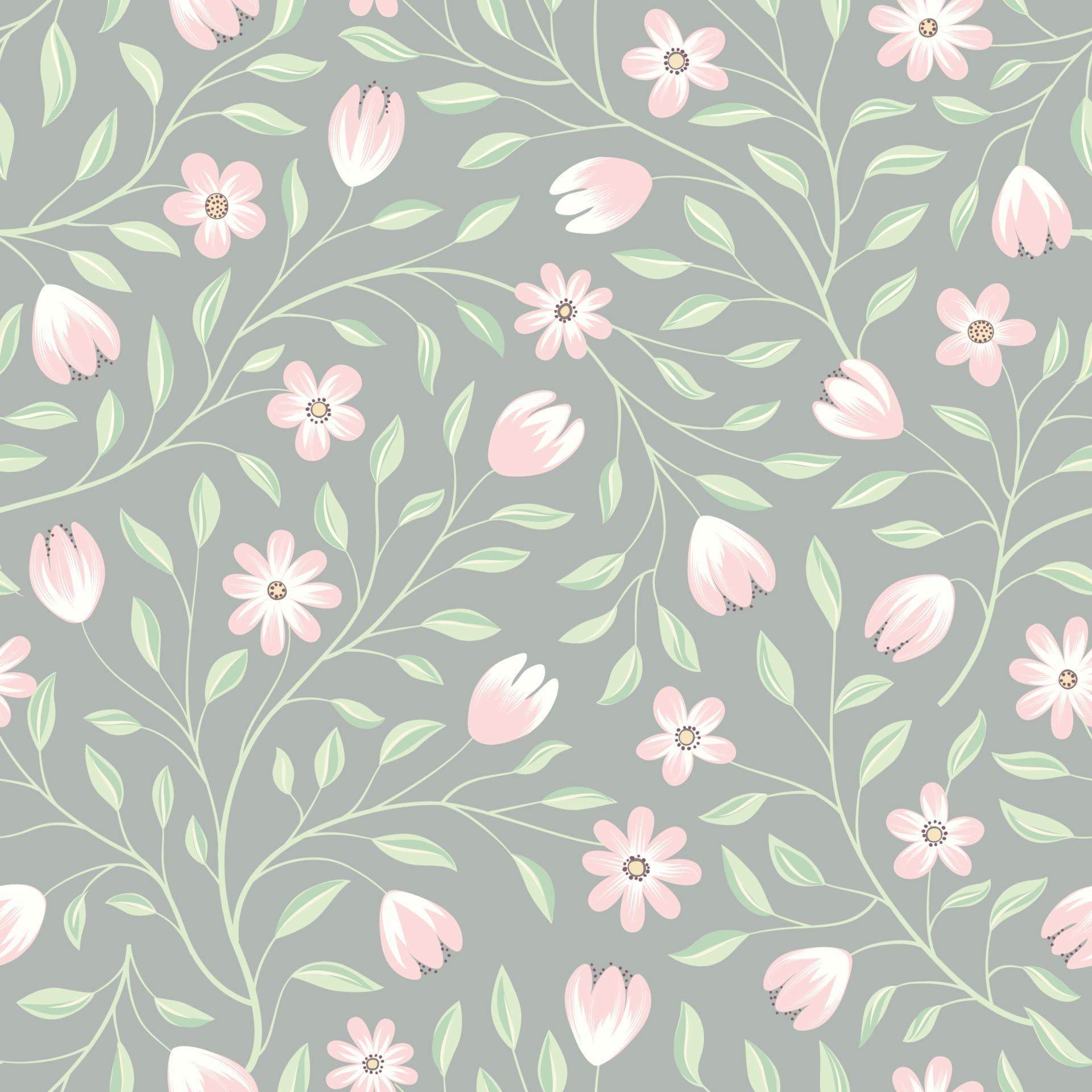 Floral Tiled Background Wallpaper Floral seamless pattern. Flower background. Floral seamless texture
