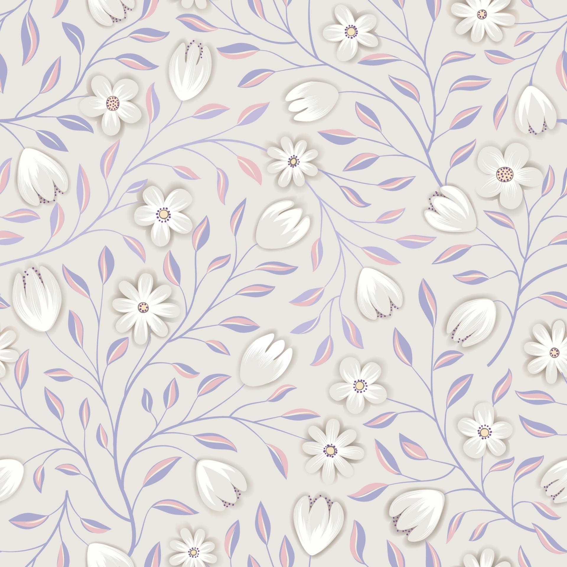 Floral Tiled Background Wallpaper Floral seamless pattern. Flower background. Floral seamless texture