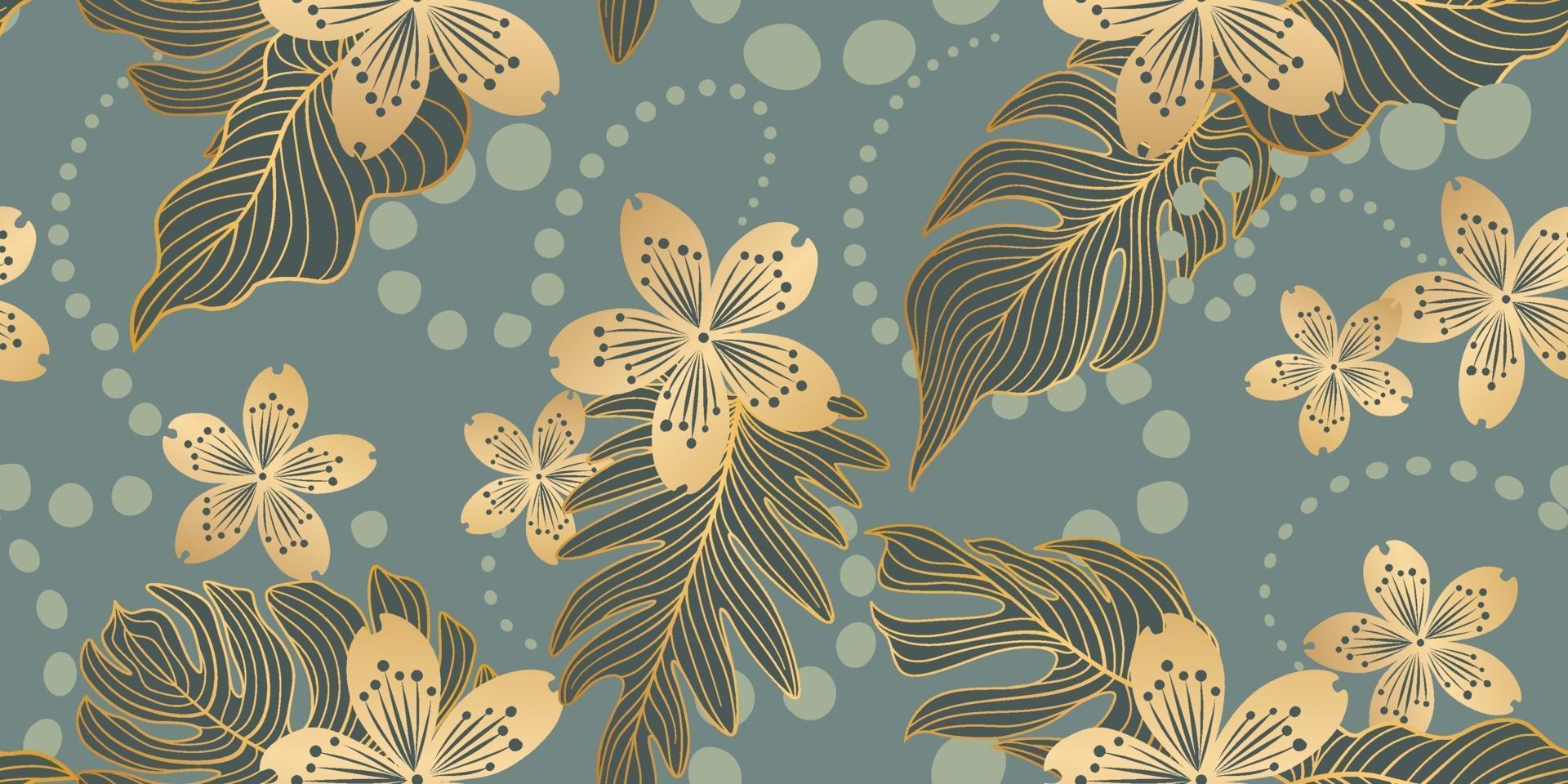 patrón floral transparente en estilo oriental. fondo de flores. florecer la textura del jardín con flores. vector