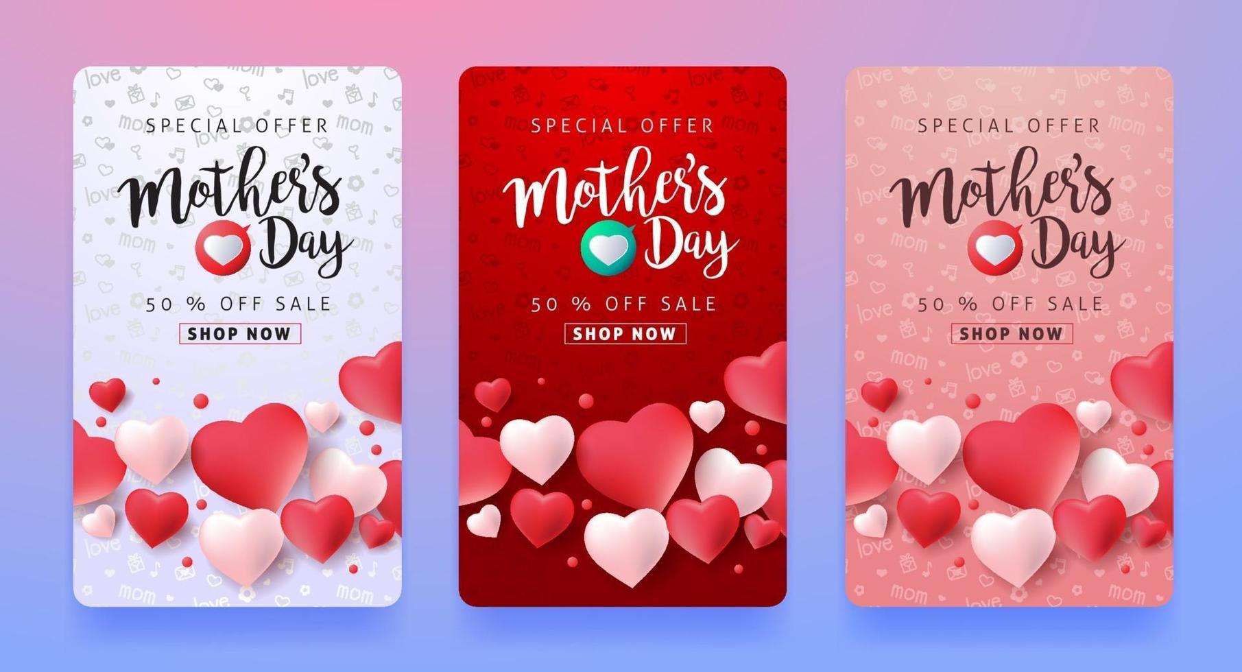 Mother's day sale poster banner background vector