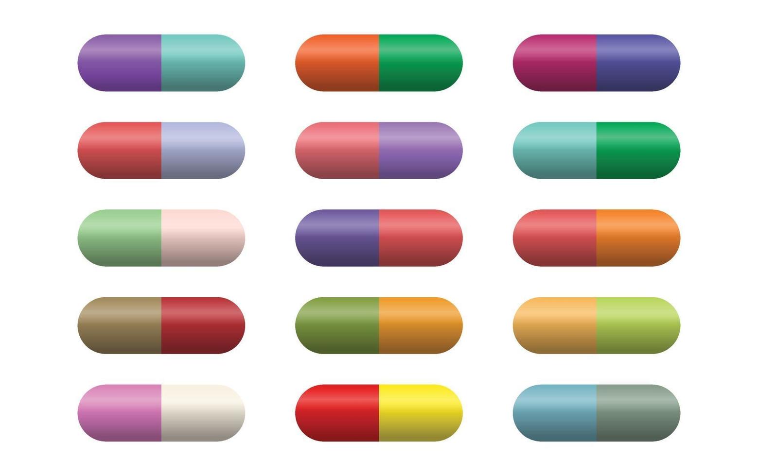 Capsules pills on white background vector