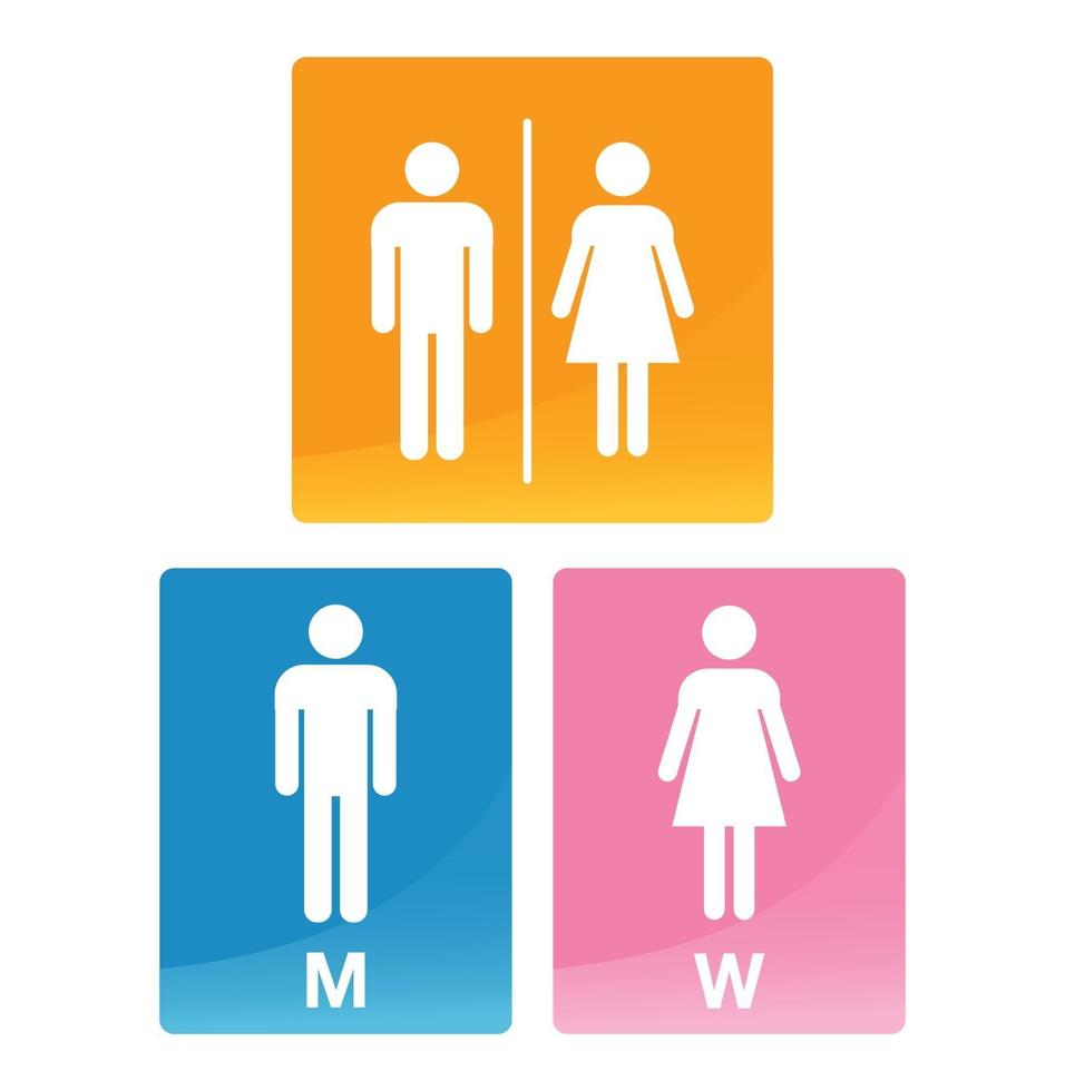 WC signos masculinos y femeninos vector