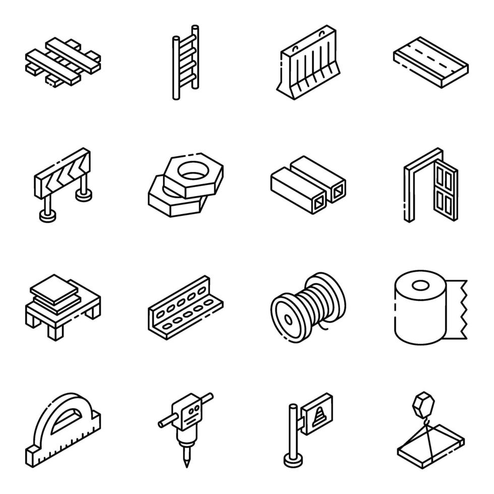 Building Material Elements vector