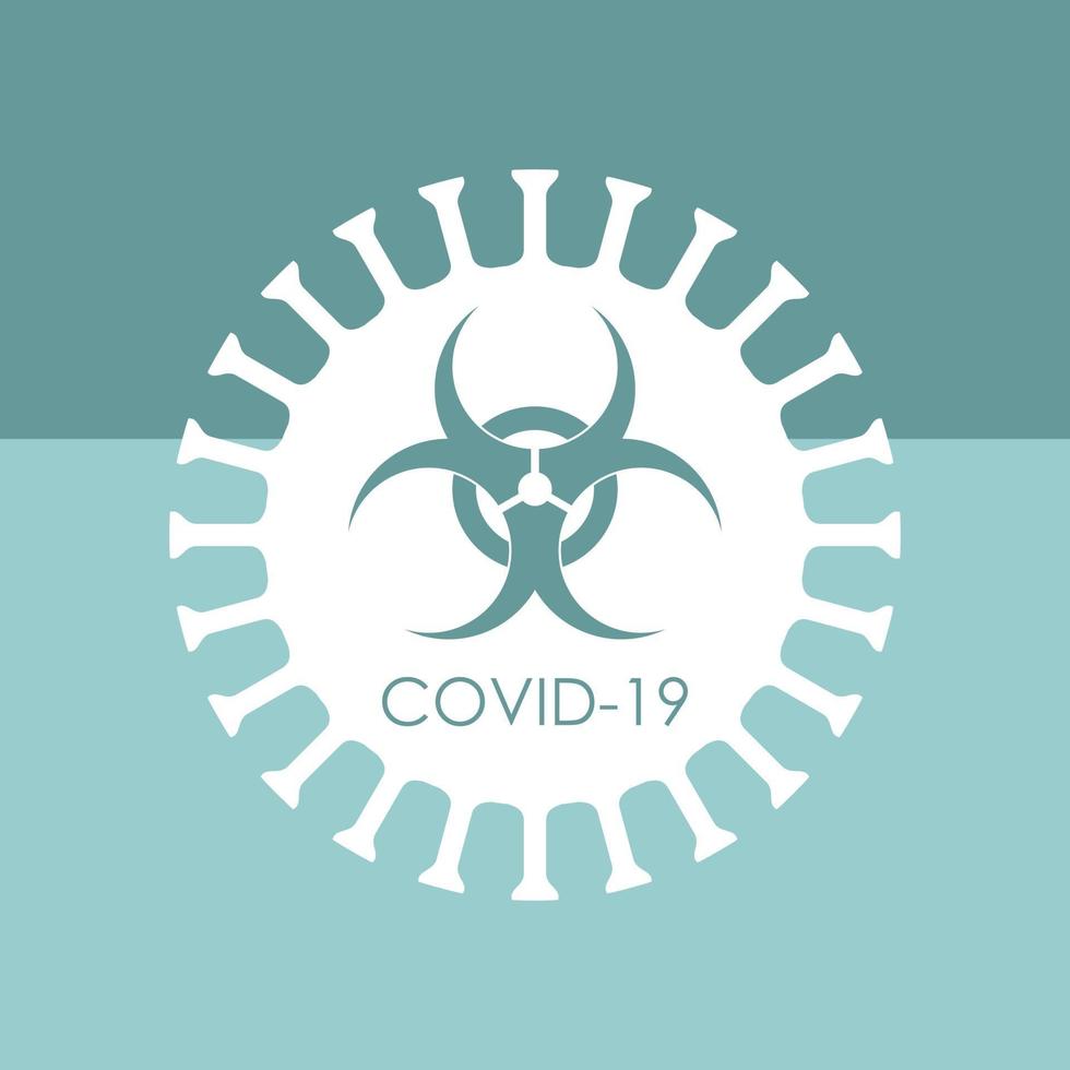 CORONAVIRUS ICON WITH IMAGE OF A DANGEROUS VIRUS vector