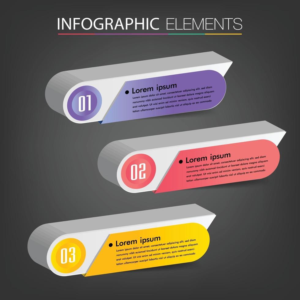 modern text box template, banner Infographics vector