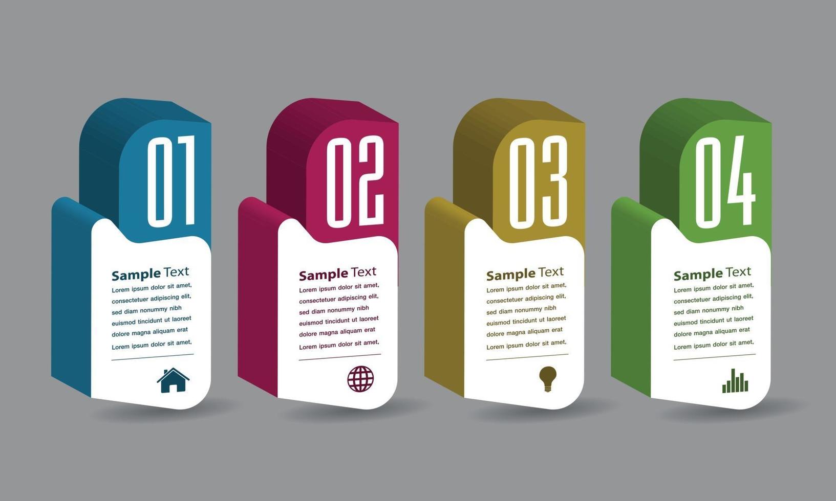modern text box template, banner Infographics vector