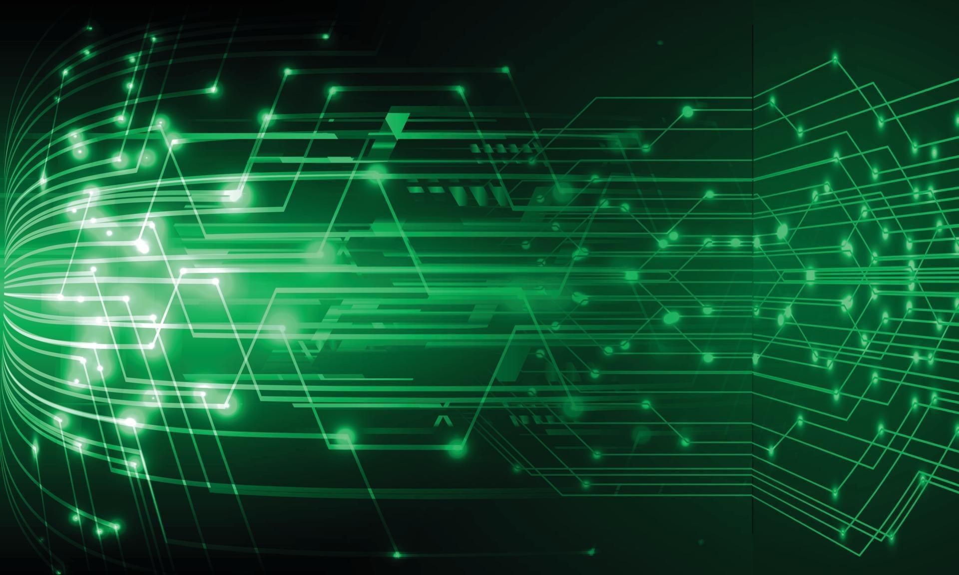 green cyber circuit future technology concept background 2332405 Vector